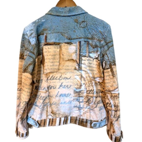 NWOT Simply Art by Dolcezza - Abstract Printed Button up Lightweight Jacket - Picture 2 of 7